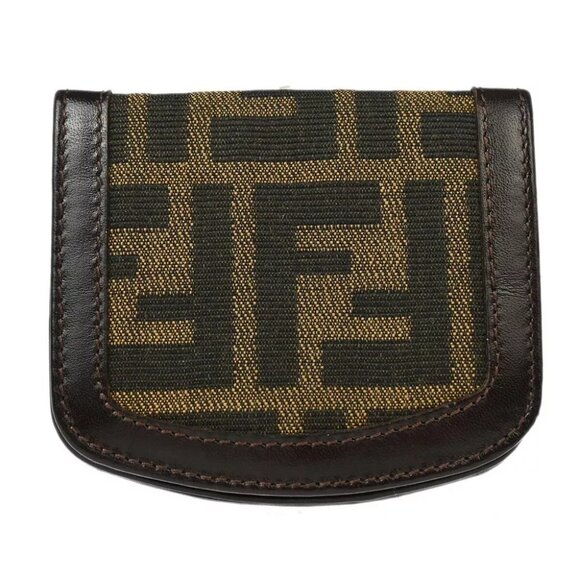 Fendi Brown Zucca Coin Case Wallet - Picture 1 of 7